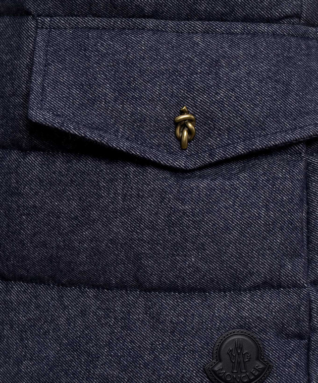 Moncler Синій пуховий жилет L20931A00080599N5 зображення 5