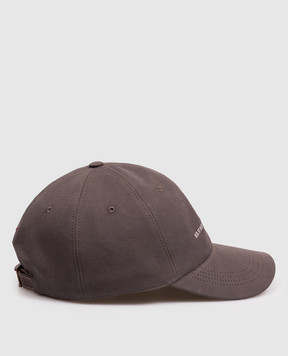 Brunello Cucinelli Коричневая кепка с вышивкой M252D9850