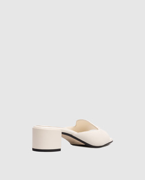 Jimmy Choo Шкіряні мюлі кольору айворі DINA DINA45NAP