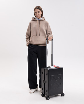 Off-White Чорна валіза з фактурною емблемою Arrow OWUNG02F26PL01