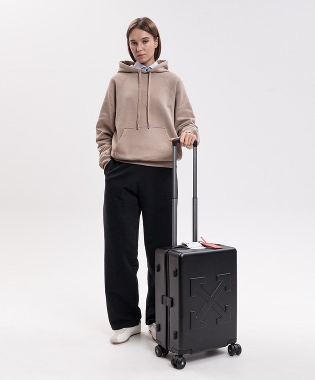 Off-White Чорна валіза з фактурною емблемою Arrow OWUNG02F26PL01 зображення 2