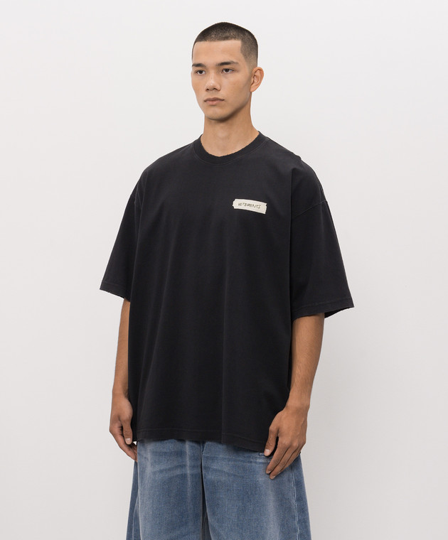 Vetements Чорна футболка MH27TR146Bm зображення 3