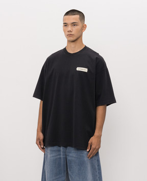 Vetements Черная футболка MH27TR146Bm