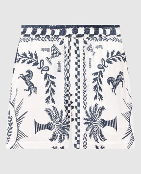 Rhude Білі шорти з принтом RHSS26SH02358