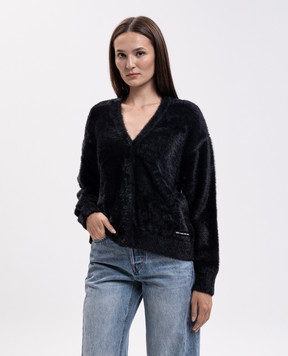 Alexander Wang Черный кардиган с нашивкой логотипа 1KC4263081