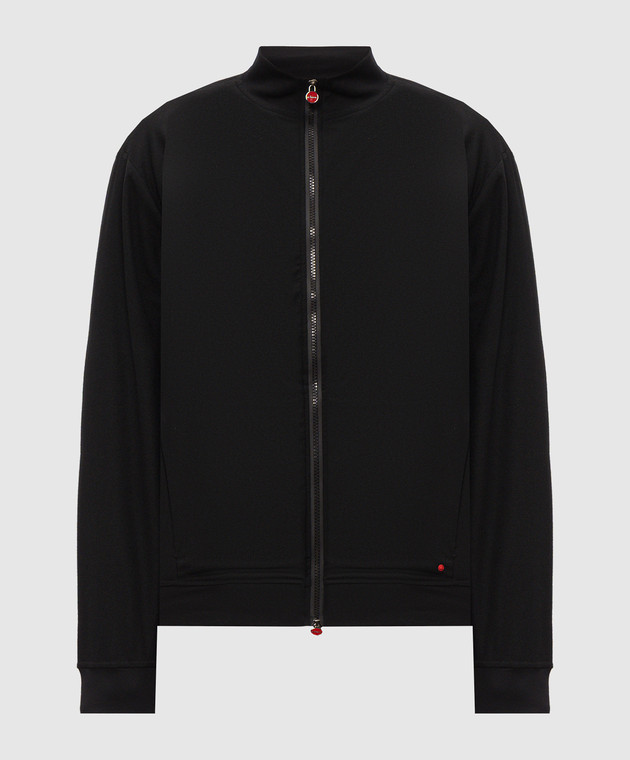 Kiton Чорна спортивна куртка з вовни та кашеміру UMC032K0145I