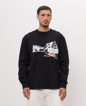 Givenchy Черный лонгслив с принтом BM71MH3YUC