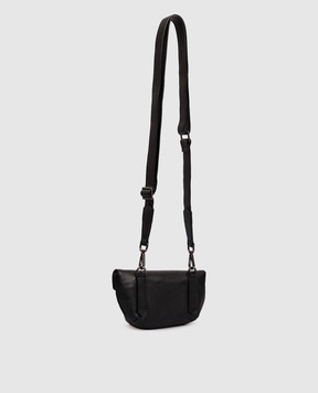 Canali Черная кожаная сумка с тиснением логотипа NA00226P326132