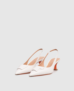 Santoni Белые кожаные слингбеки WDIS72099HA2NWLN