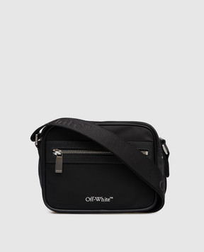 Off-White Чорна сумка з принтом логотипа OMNQ080C99FAB001