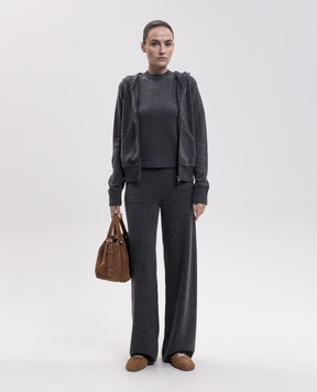 Max Mara Серая спортивная куртка PRIMO из кашемира MXMPRIMO