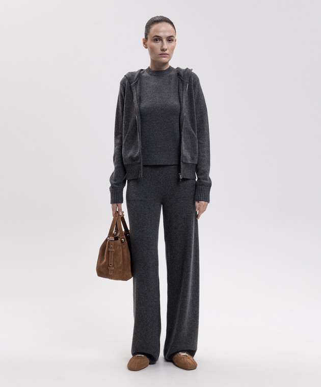 Max Mara Серые брюки FIABE из кашемира MXMFIABE изображение 2