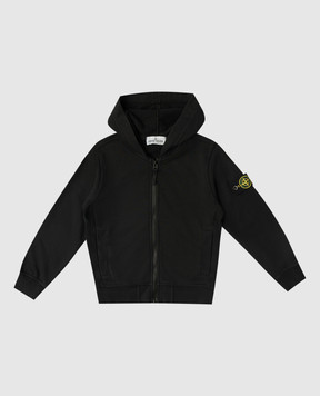 Stone Island Детская черная спортивная куртка с логотипом L1S166100004S00401012