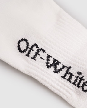 Off-White Білі шкарпетки з емблемою OWRA039C99KNI002