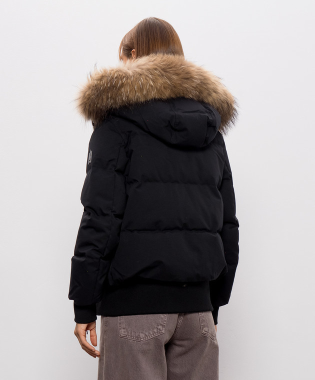 Mackage Чорна пухова куртка NEFI з хутром єнота NEFIF зображення 4