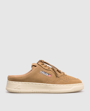 AUTRY Коричневые замшевые кроссовки-мюли Medalist A1UNMULWUU04