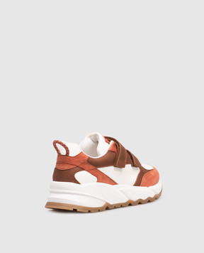 Brunello Cucinelli Детские комбинированные кроссовки BUOXDZA166