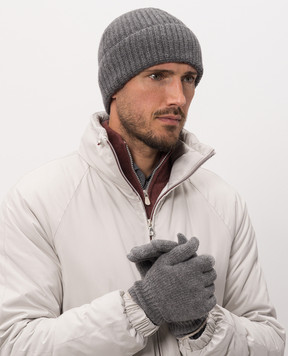Brunello Cucinelli Серая шапка из кашемира M2294920