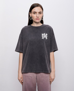 AMIRI Сіра футболка з нашивкою монограми AWTOJR1074