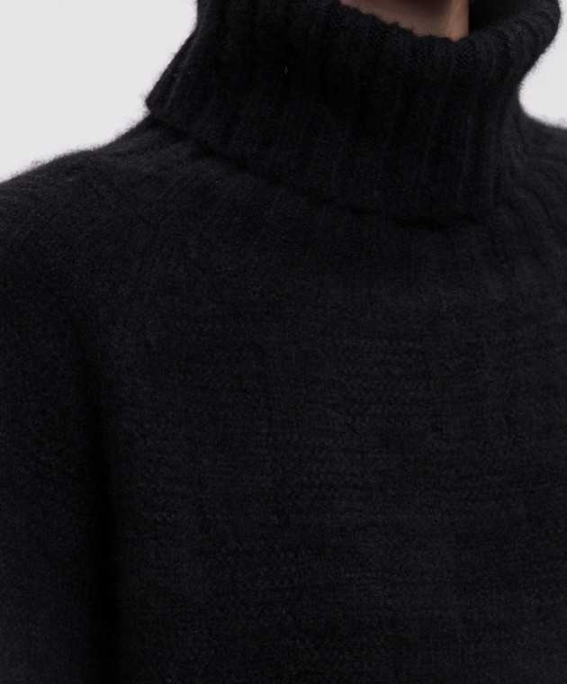 Allude Чорний светр з кашеміру та шовку 26577022 зображення 5