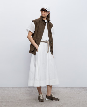 Brunello Cucinelli Белая вязаная футболка M19259500