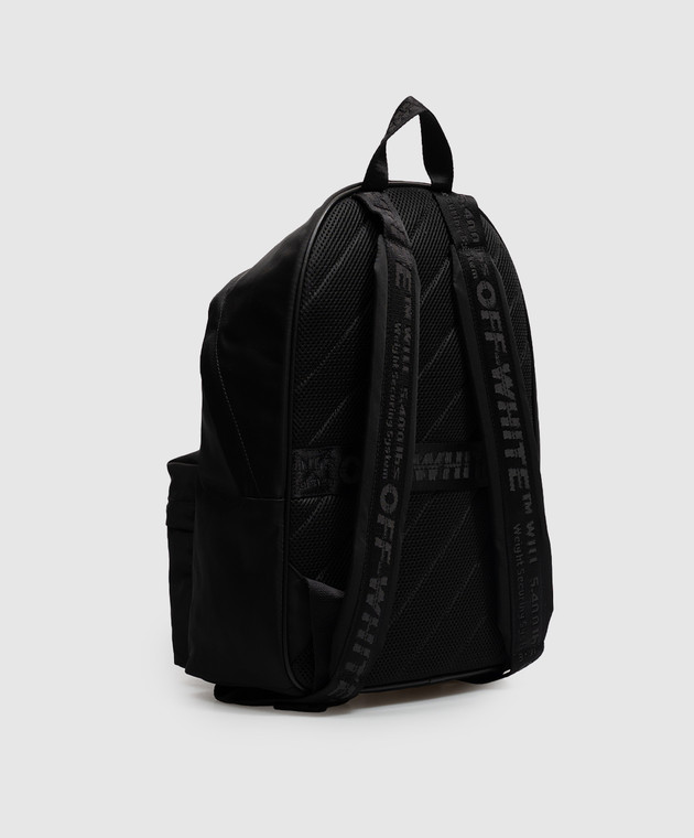 Off-White Чорний рюкзак з принтом Diag Spray OWMNB13F26FB01 зображення 3
