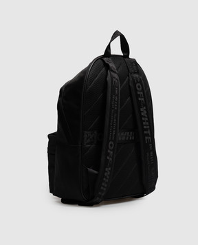 Off-White Черный рюкзак с принтом Diag Spray OWMNB13F26FB01