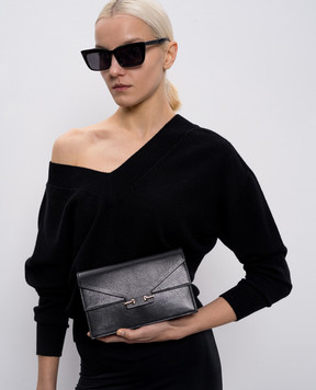 Tom Ford Чорна шкіряна сумка крос-боді AUBE S0531LGO033P