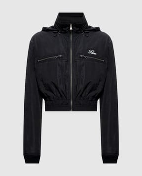 Palm Angels Чорна укорочена вітровка PAWEB002FB001