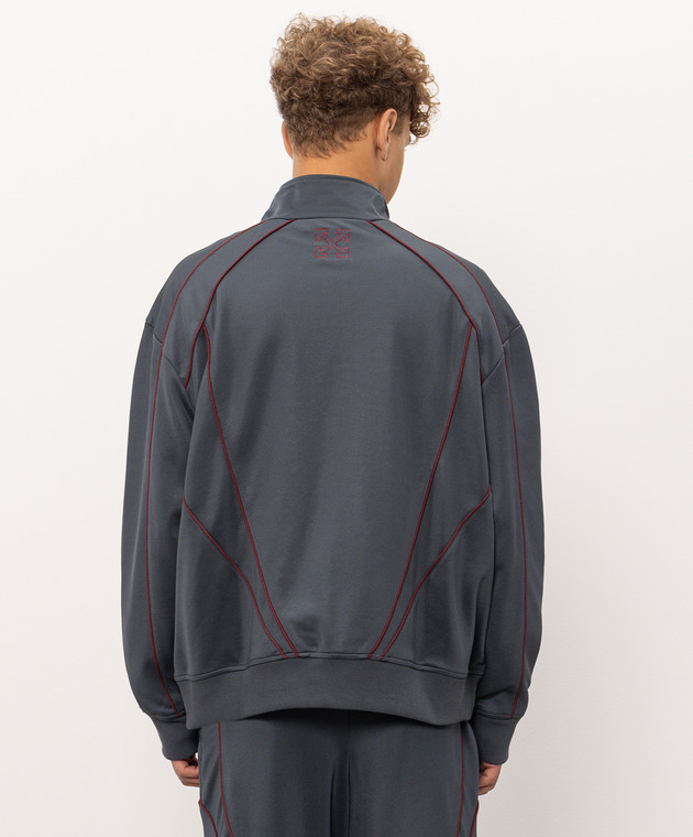 Off-White Сіра спортивна куртка 44MBD05QF26J001 зображення 4
