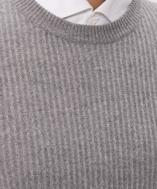Peserico Серый свитер из шерсти и кашемира R59564F079Z470 изображение 5