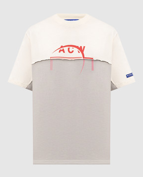 A Cold Wall Бежева футболка Split ACWMTS243