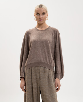 BOBOUTIC Розовый джемпер из кашемира, шелка и льна 5002