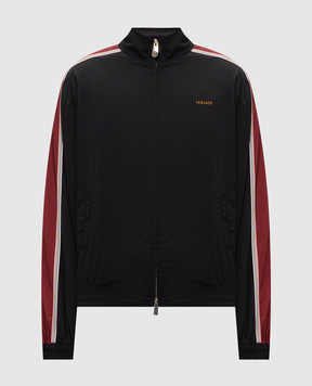 Versace Черная спортивная куртка с вышивкой логотипа 10254681A17589