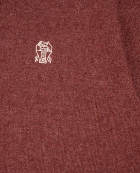 Brunello Cucinelli Детский бордовый джемпер из кашемира B22M10010B