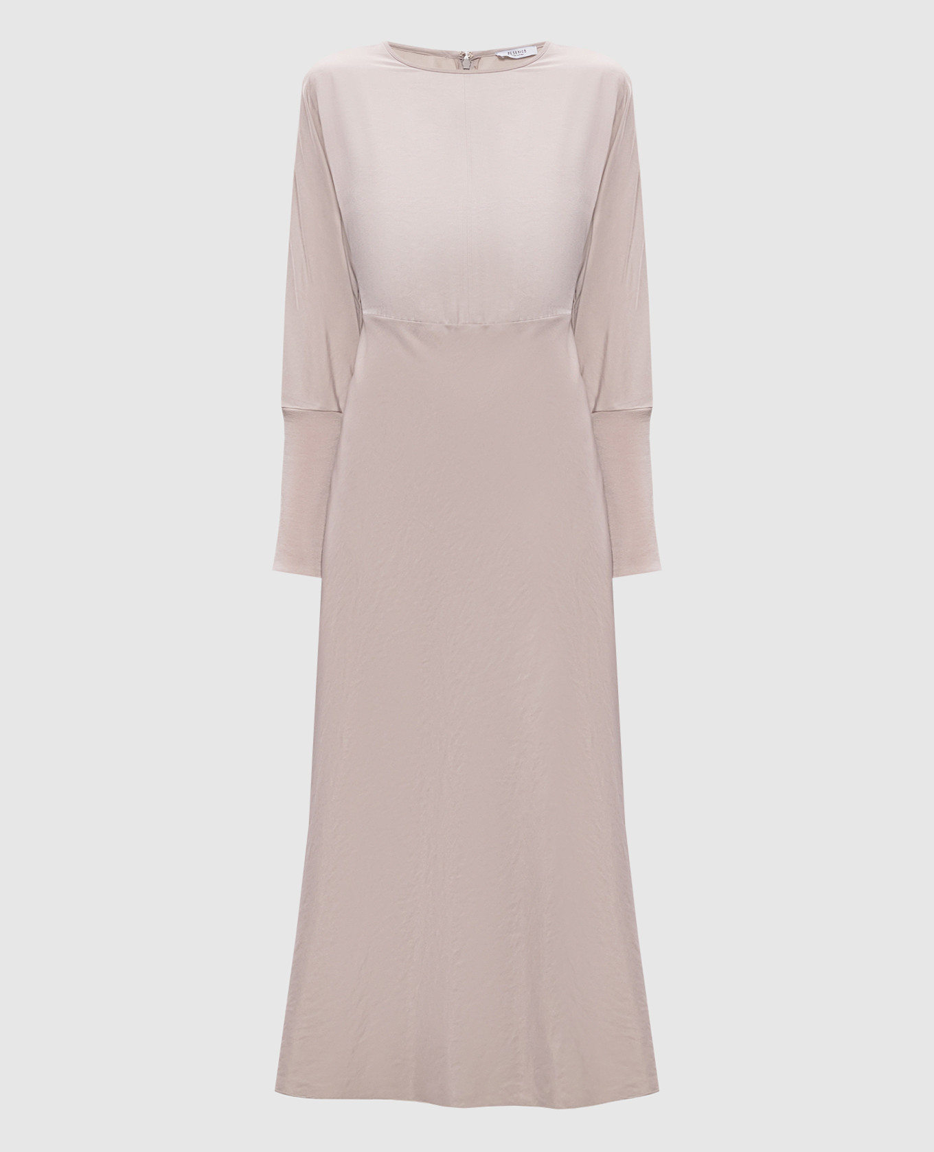 

Бежевое платье миди с цепочкой мониль, Бежевый, Повседневные платья