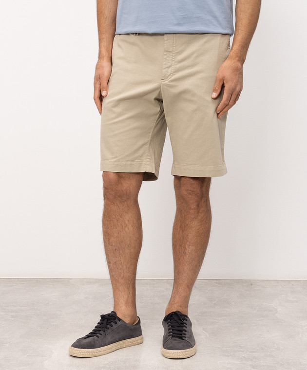 Florentino Бежевые шорты с льном 126501613724 изображение 3