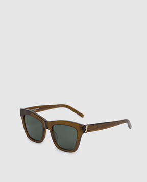 Saint Laurent Коричневі сонцезахисні окуляри M156 862891Y9956