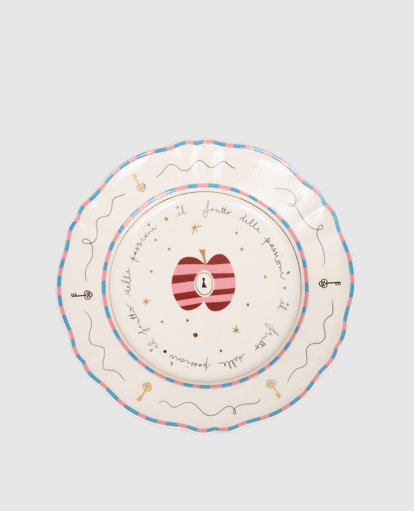 

Белая фарфоровая обеденная тарелка Apple, Белый, Посуда