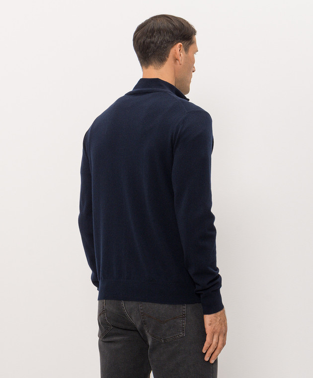 Cashmere&Whiskey Синій кардиган з кашеміру MU867A1312525R зображення 4