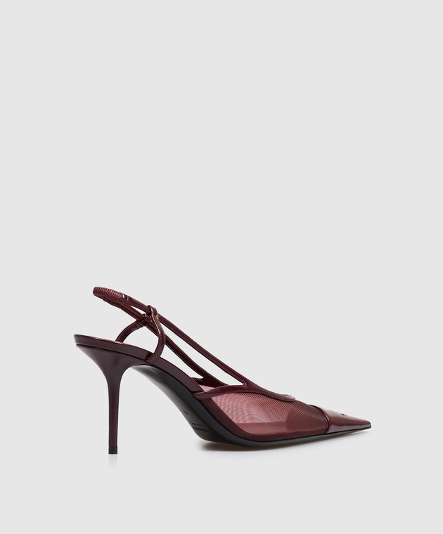 Saint Laurent Бордовые слингбеки RENÉE с монограммой 869662AAGMC изображение 3