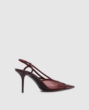 Saint Laurent Бордовые слингбеки RENÉE с монограммой 869662AAGMC