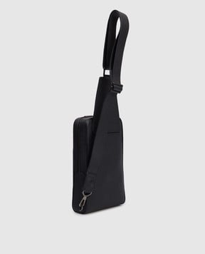 Stefano Ricci Синя шкіряна сумка-слінг з емблемою та логотипом ND219GUVD