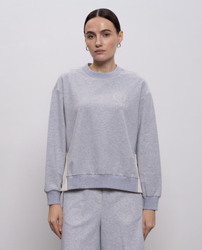 Peserico Сірий меланжевий світшот з логотипом A12575J0Q12379E