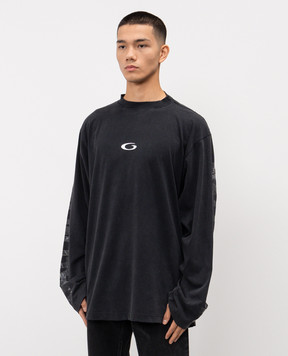 Balenciaga Сірий лонгслів з емблемою 850420TTVE5