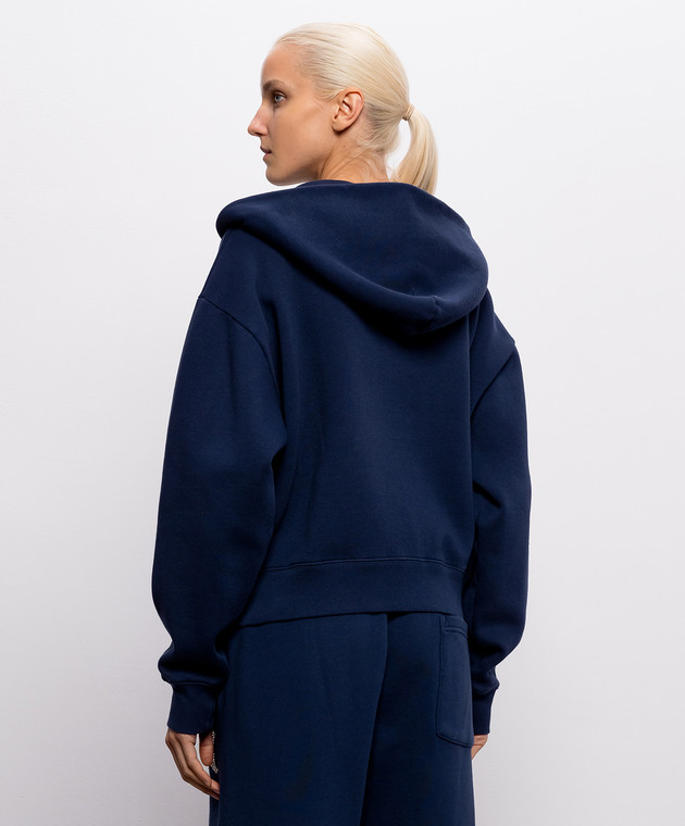 Sporty & Rich Синяя утепленная спортивная куртка Yankees ST094818635BL107 изображение 4