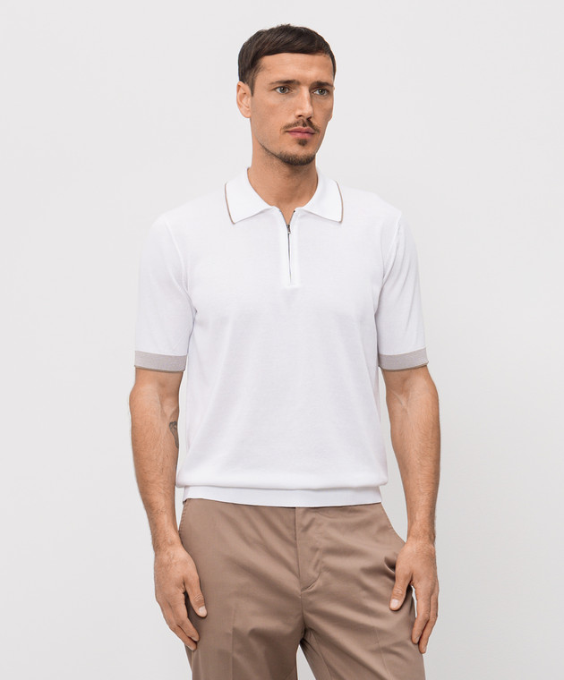 Peserico Біле поло R59478F149173N зображення 3