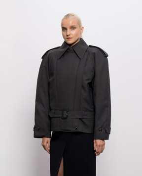Thierry Mugler Серая куртка из шерсти 26F1MA02201039