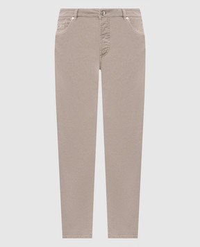 Brunello Cucinelli Сірі джинси з емблемою M277PB3210