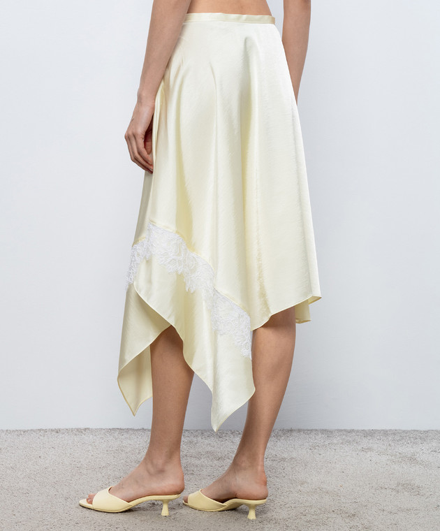 3.1 Phillip Lim Желтая асимметричная юбка с кружевом S26136239SKY изображение 4